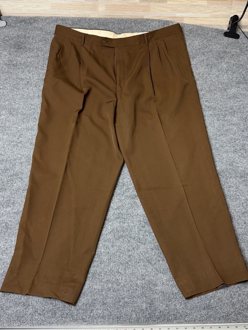 Vintage Monsieur by Givenchy Men's Pleated Brown Dress Pants Sz 48R